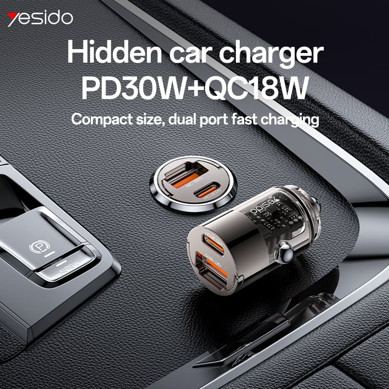 شارژر فندکی سوپر فست شارژ یسیدو YESIDO Y68 30W — تصویر ۵