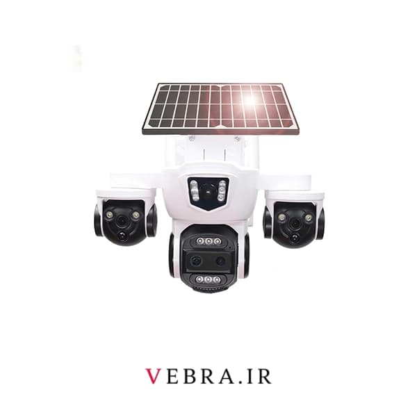 دوربین اسپیددام سولار سیمکارتی سه لنز با زوم اپتیکال ۱۰ برابری مدل ZRS1