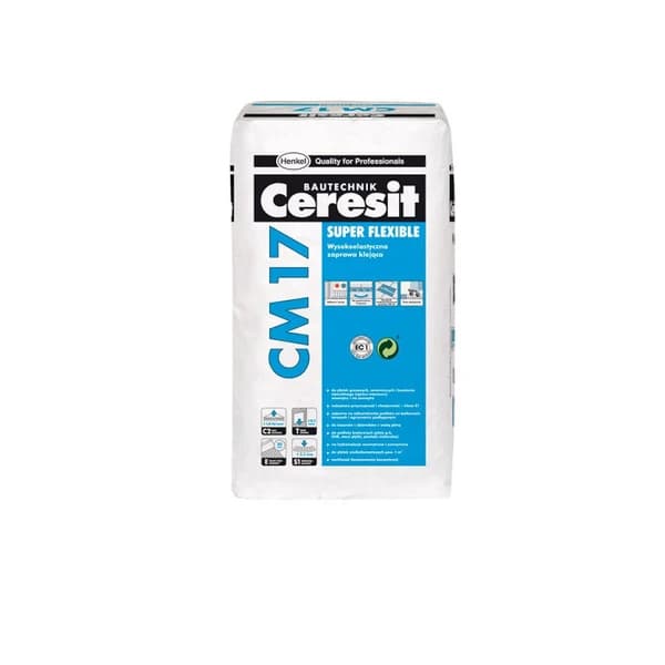 چسب کاشی پودری انعطاف پذیر سرزیت هنکل کیسه 20 کیلویی Ceresit CM1 — تصویر ۳