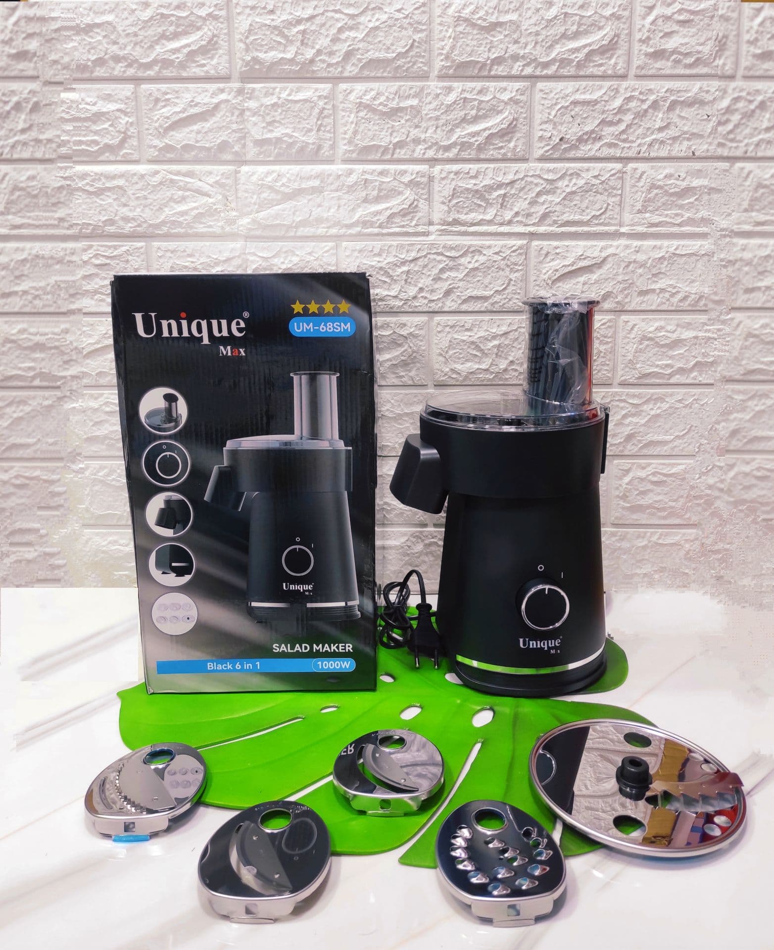 سالاد ساز و رنده برقی 6 کاره یونیک UM-68SM 1000 وات مدل وارداتی اصل — تصویر ۴