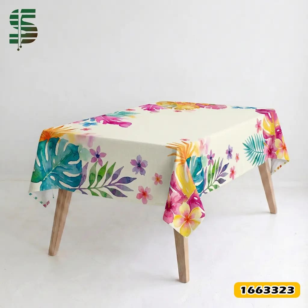 رومیزی مخمل کد 1663323 طرح گلبرگ هاوایی — تصویر ۵