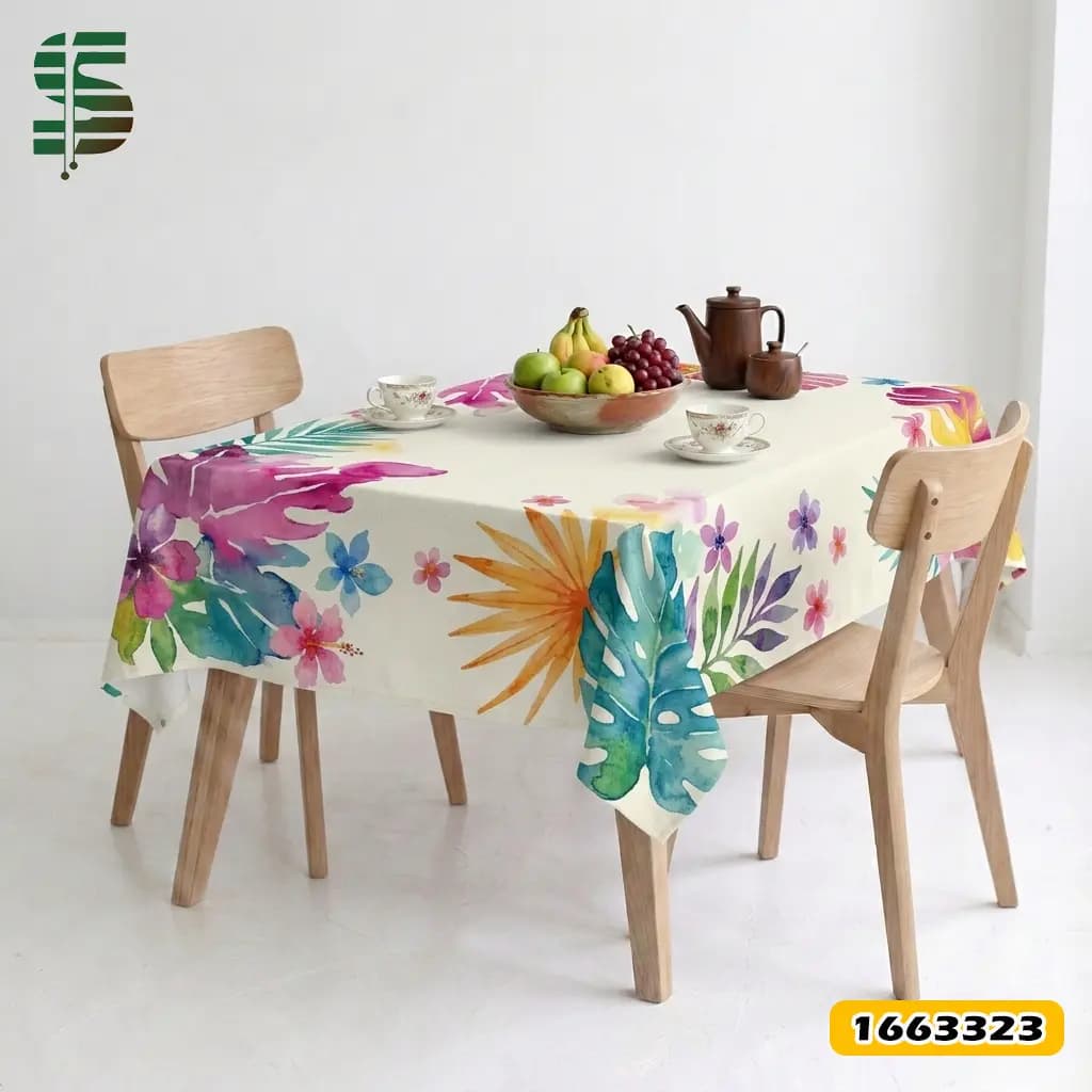 رومیزی مخمل کد 1663323 طرح گلبرگ هاوایی — تصویر ۶