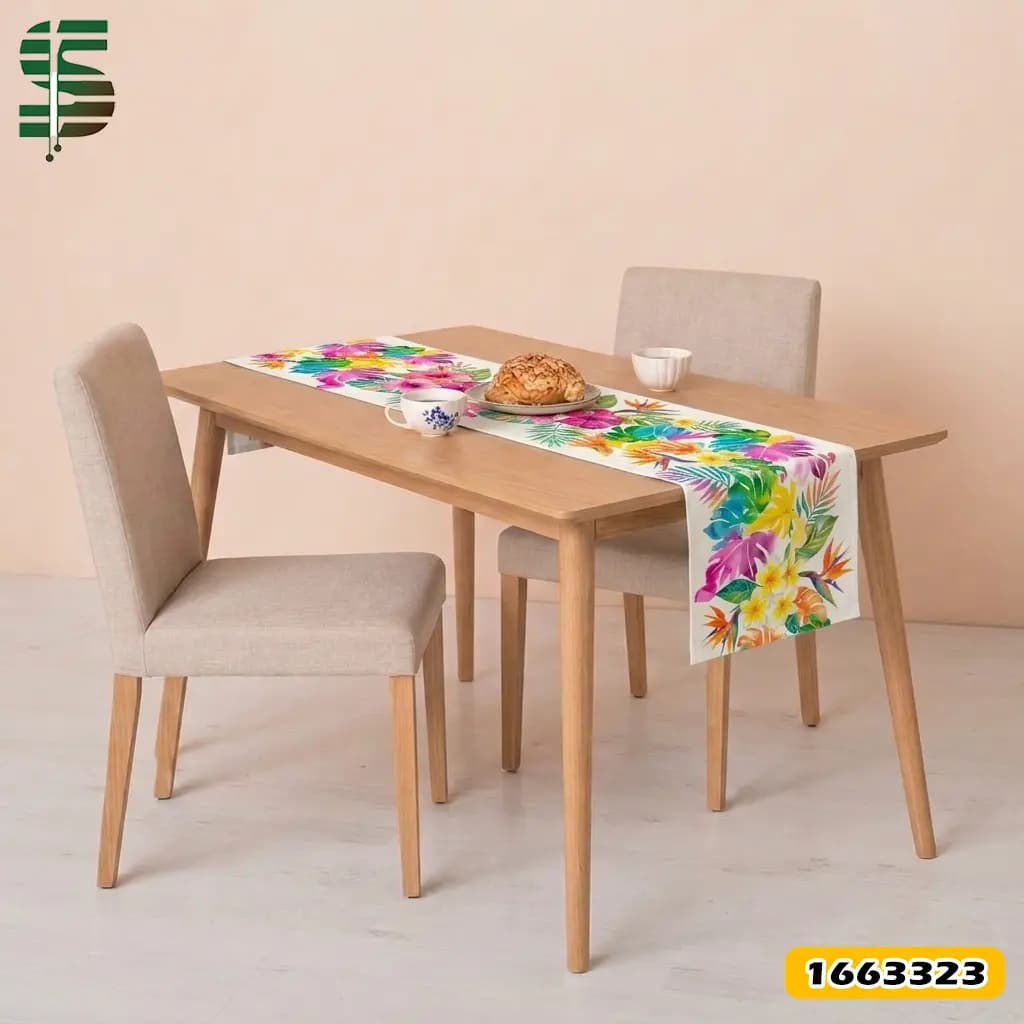 رانر مخمل کد 1663323 طرح گلبرگ هاوایی — تصویر ۷