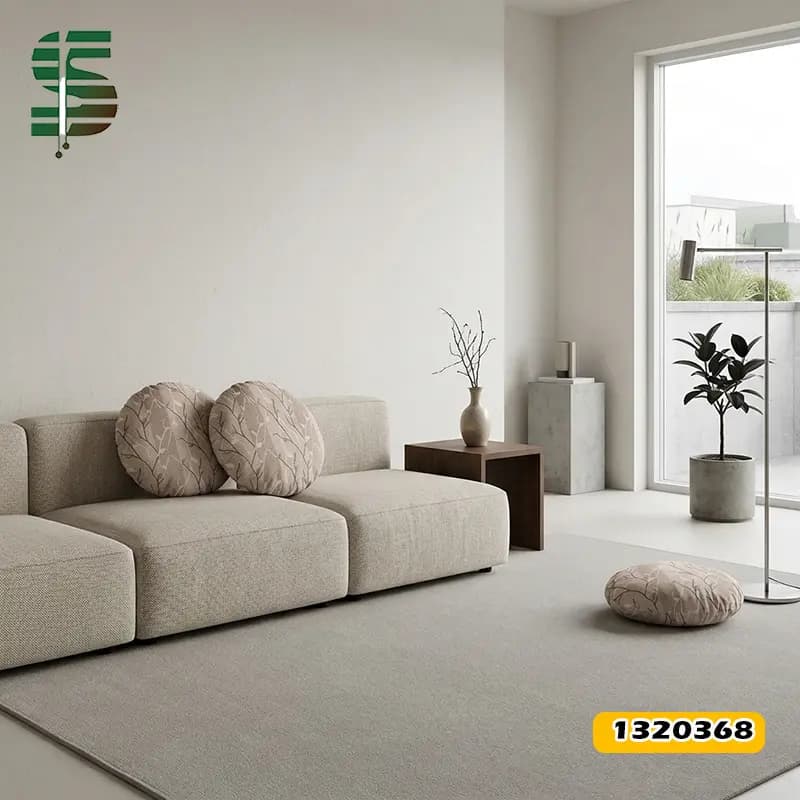 کوسن مخمل کد 1320368 طرح شاخ و برگ قهوه ای — تصویر ۵