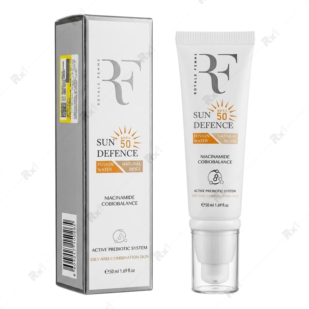 کرم ضد آفتاب رنگی رویال فم مدل Sun Defence مناسب پوست چرب و مختلط ۵۰ میلیلیتر — تصویر ۱۰
