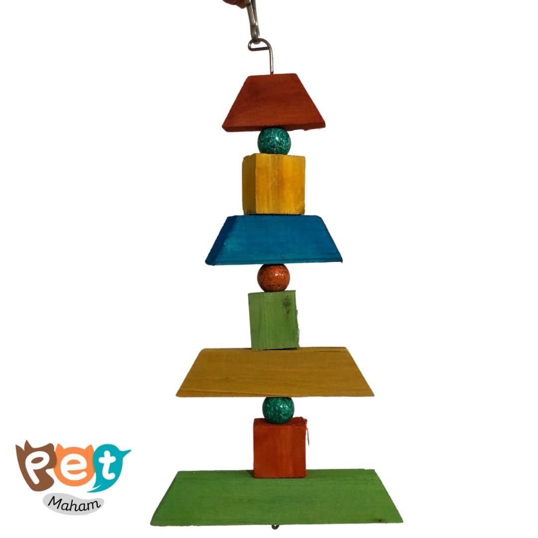 اسباب بازی چوبی پرنده با رنگ خوراکی 1457