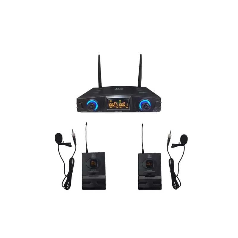 میکروفن بی سیم P.V پی وی مدل HUR-302 دو یقه ای