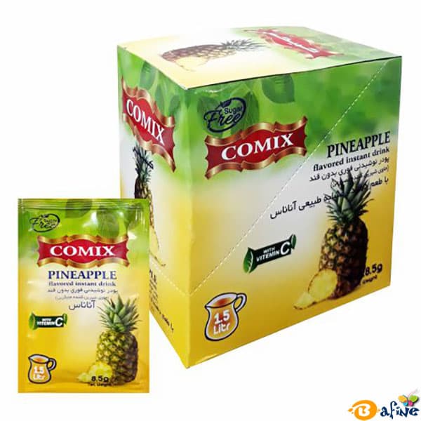 پودر شربت فوری آناناس کمیکس بسته ۲۴ عددی — تصویر ۶
