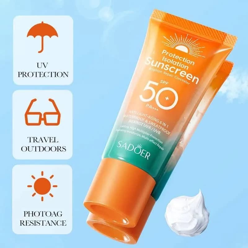 ضد آفتاب و آبرسان 6 کاره سادور spf 50 وزن 50 گرم — تصویر ۴