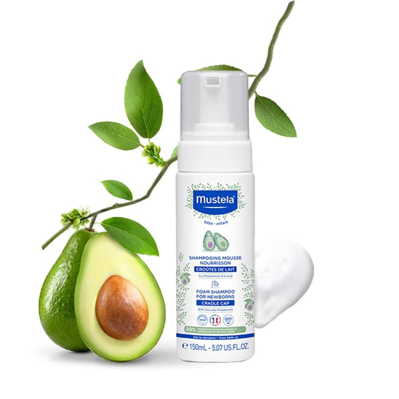 شامپو سر بچه فوم 99% ارگانیک نیوبرن موستلا Mustela — تصویر ۳