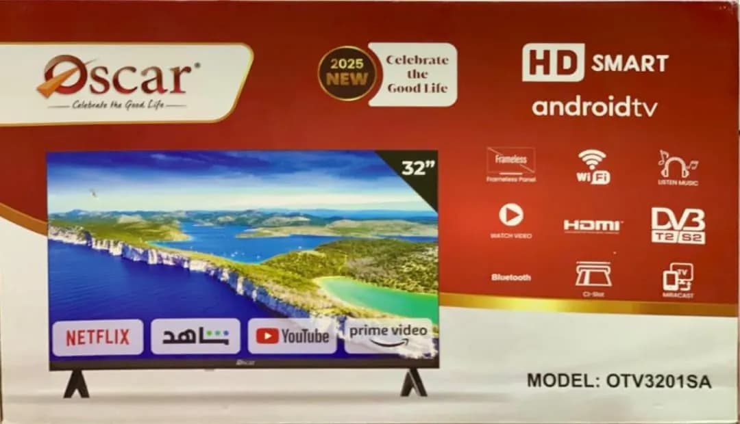(پک دو عددی) دو تلویزیون 32 اینچ هوشمند اوسکار اسمارت بلوتوث دار مدل OTV3201SA (دو تلویزیون عمده)