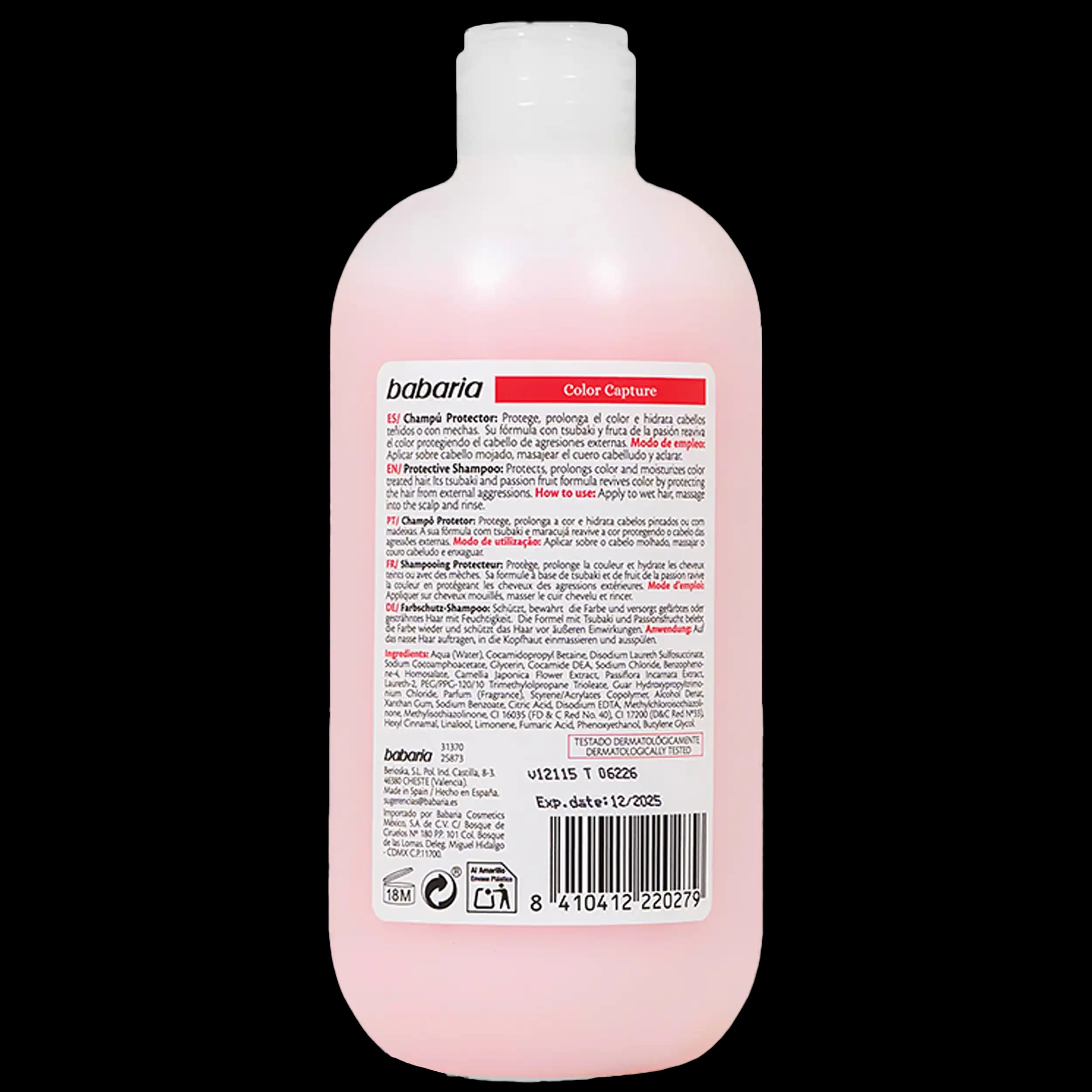 شامپو تثبیت رنگ باباریا | Babaria Color Capture Shampoo 500ml — تصویر ۹