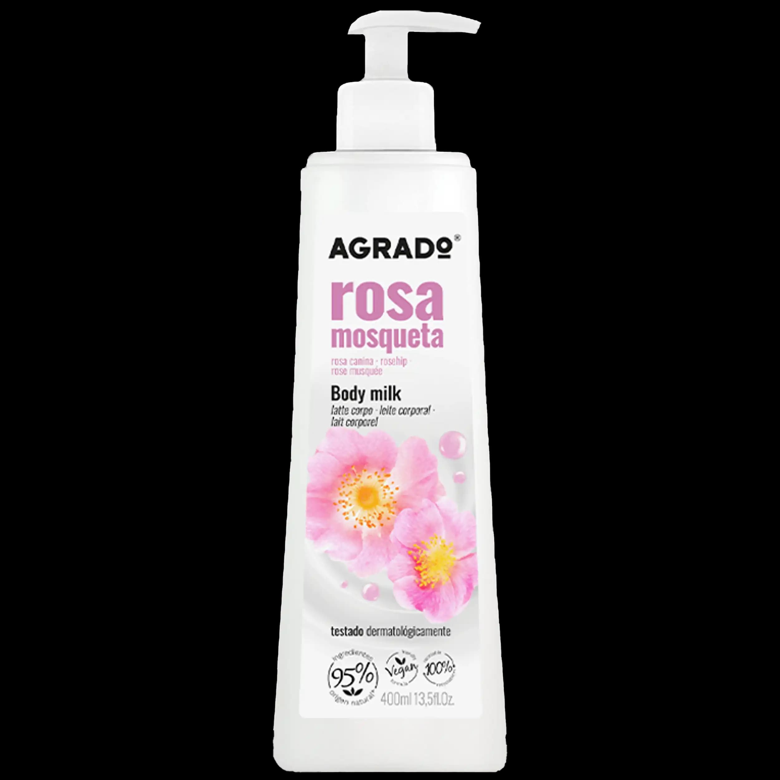لوسیون بدن میوه گل رز 400 میل آگرادو | Rosehip Body Milk — تصویر ۶