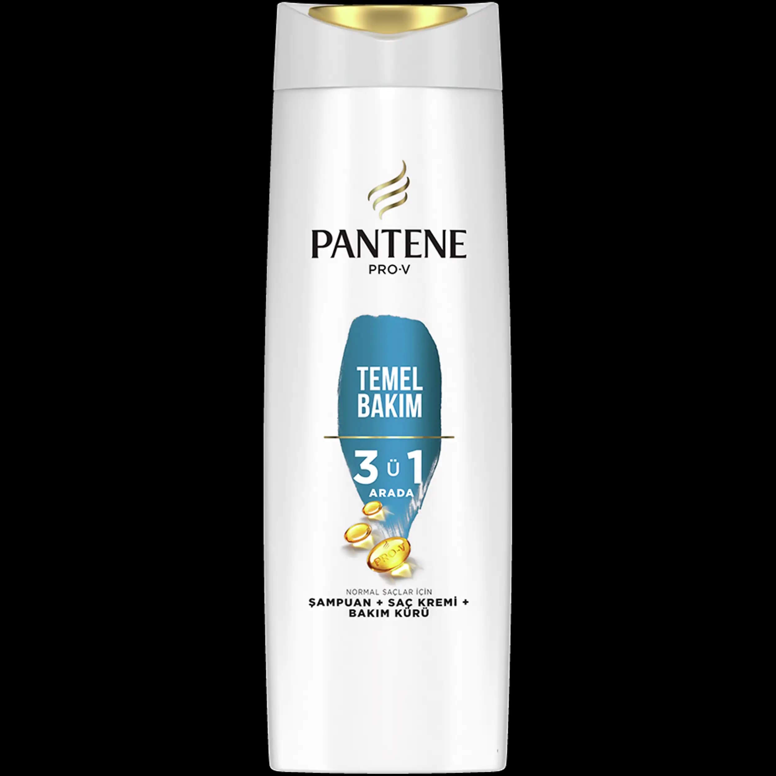 شامپو مراقبت اساسی تمل باکیم 3 در 1 پنتن | Pantene Pro‑V Temel Bakim 3‑in‑1 Shampoo 350ml — تصویر ۴