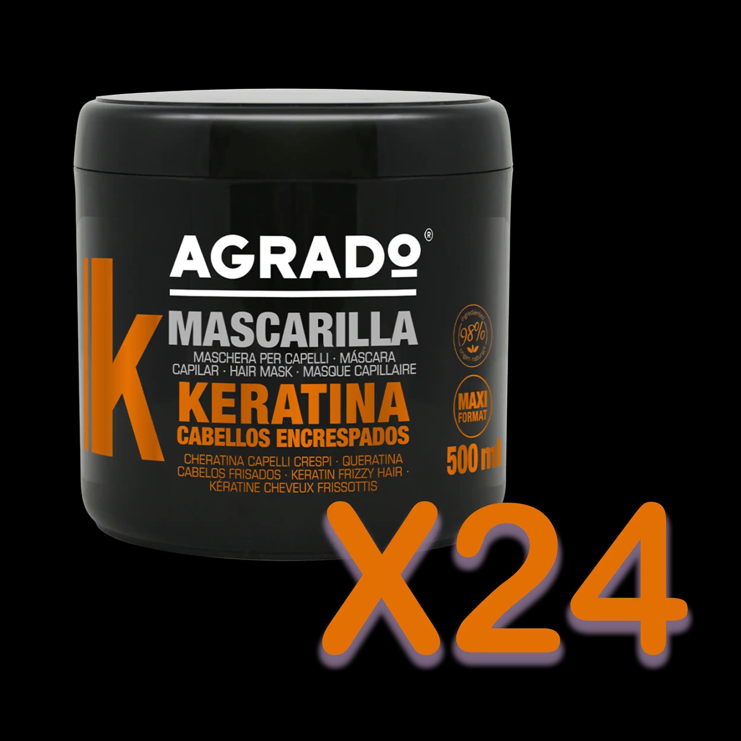 ماسک مو کراتینه آگرادو ۵۰۰ میلیلیتر ۲۴ عددی | Agrado Keratin Hair Mask 500ml × 24 pcs