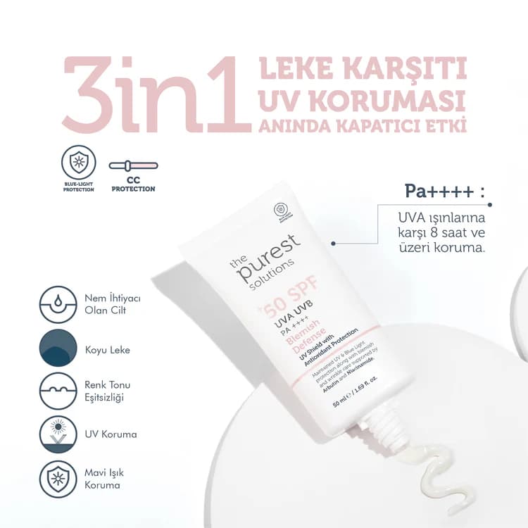 ضدآفتاب رنگی ضدلک و یکدستکننده رنگ پوست +SPF 50 پیورست — تصویر ۸
