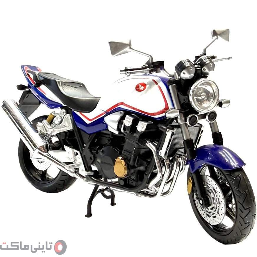 ماکت موتور Honda CB1300SF برند Automaxx سفید آبی — تصویر ۲
