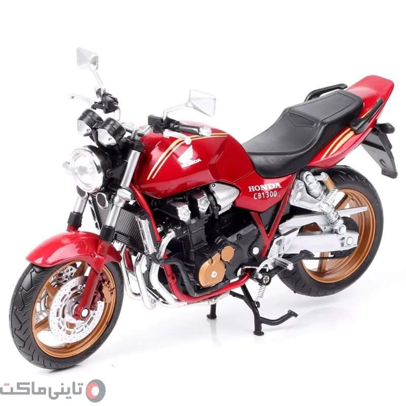 ماکت موتور Honda CB1300SF برند Automaxx سفید آبی — تصویر ۵