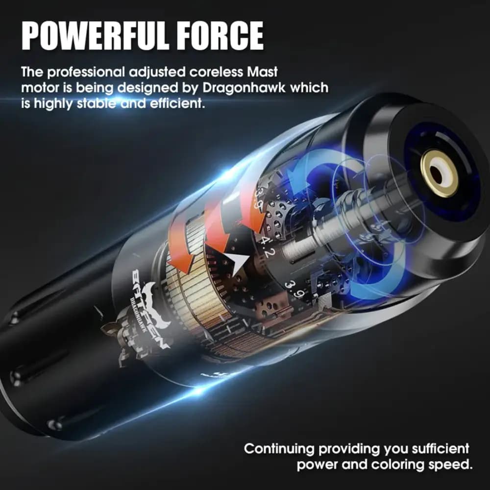 دستگاه تتو بت پن دراگون هاوک Dragonhawk Batpen — تصویر ۹