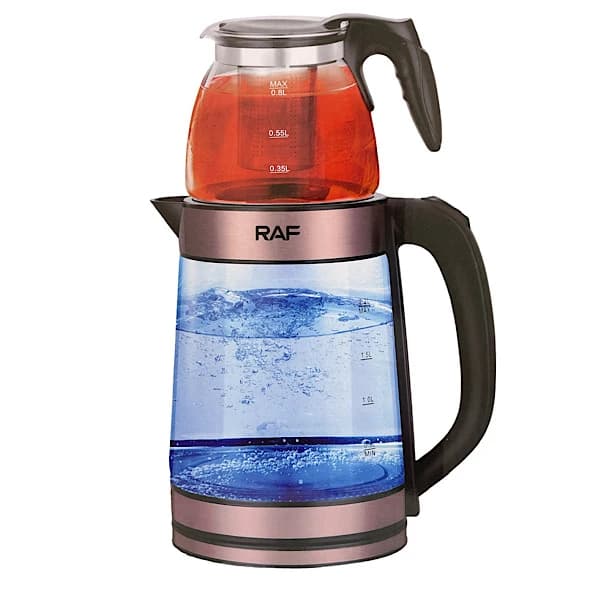چای ساز راف ظرفیت ۲ لیتر با کتری پیرکس-مدل:R.7827-رنگ:مسی — تصویر ۳