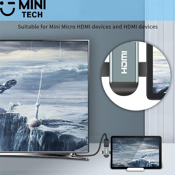 تبدیل HDMI به میکرو و مینی HDMI مینی تک — تصویر ۸
