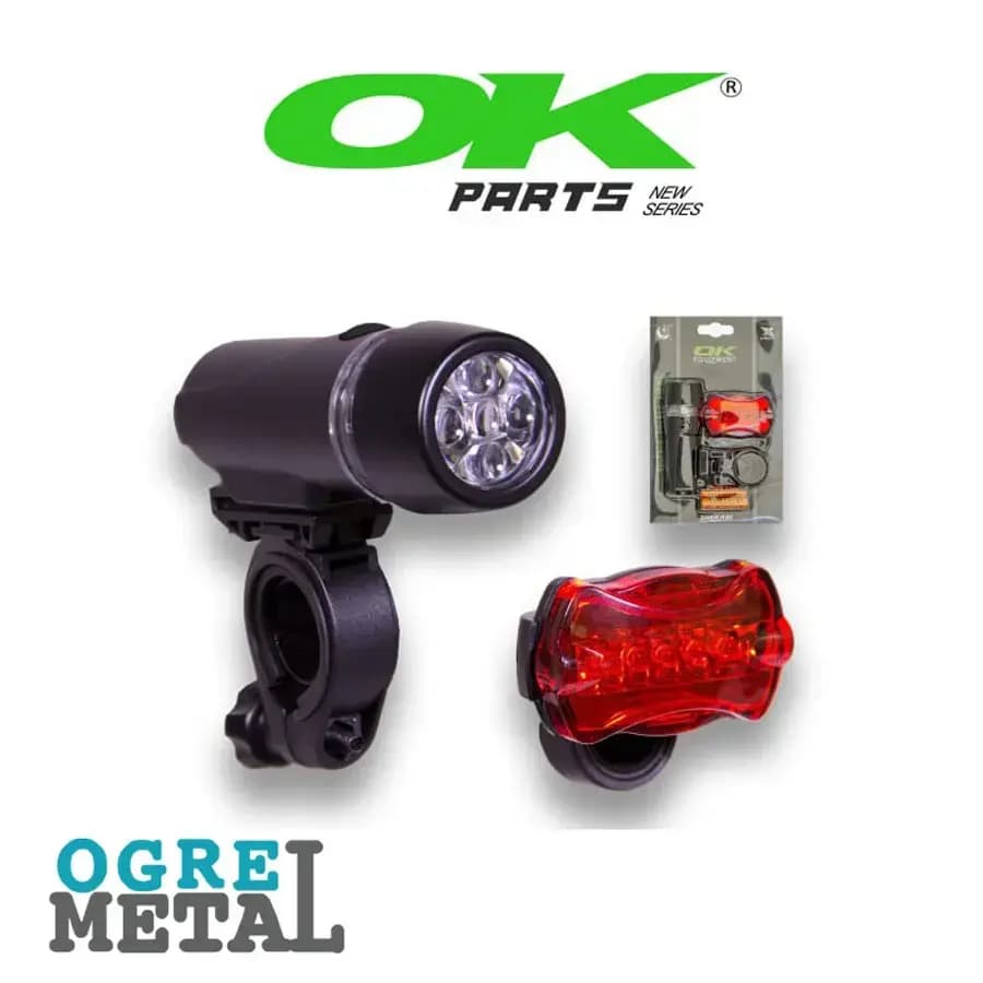 چراغ عقب و جلو دوچرخه مدل XC-8016 برند OK کد 2203 — تصویر ۲