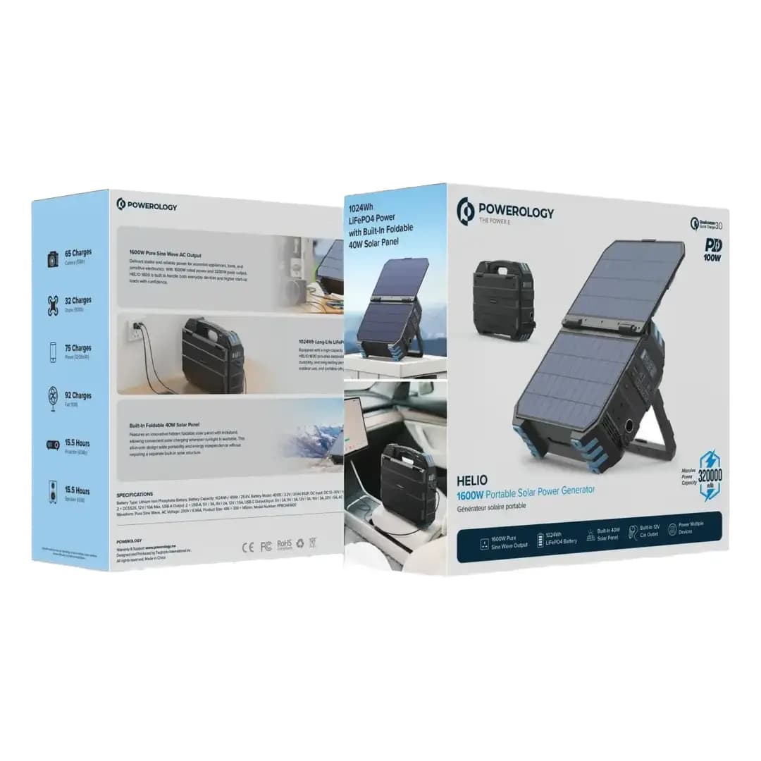 پاوراستیشن خورشیدی 1600وات پاورولوژی Powerology Solar Portable Power Generator 1600W — تصویر ۱۰
