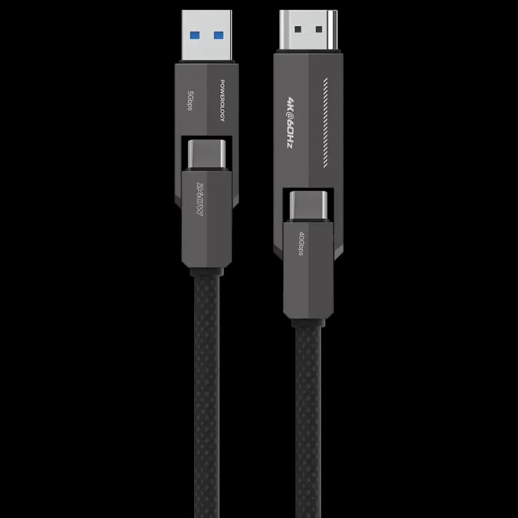 کابل شارژ و انتقال تصویر 4کاره پاورولوژی Powerology Cable