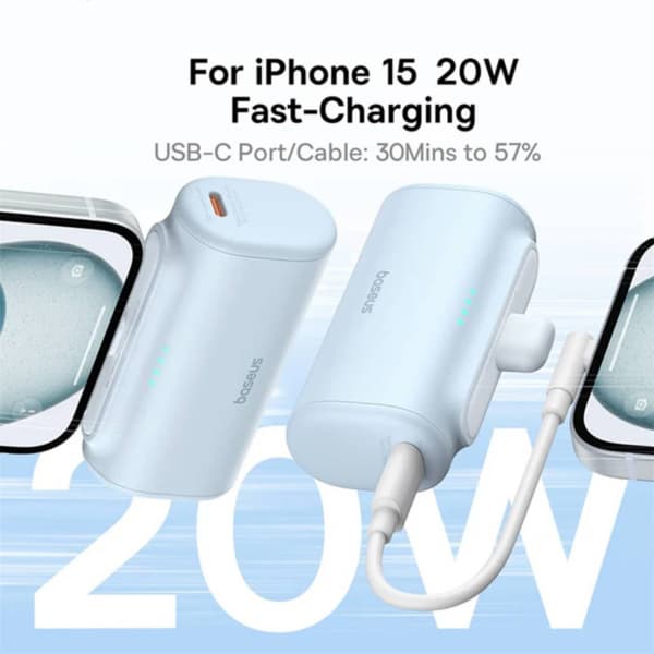 پاور بانک 5000 فست شارژ بیسوس Baseus Compact Fast Charging IP Edition — تصویر ۶