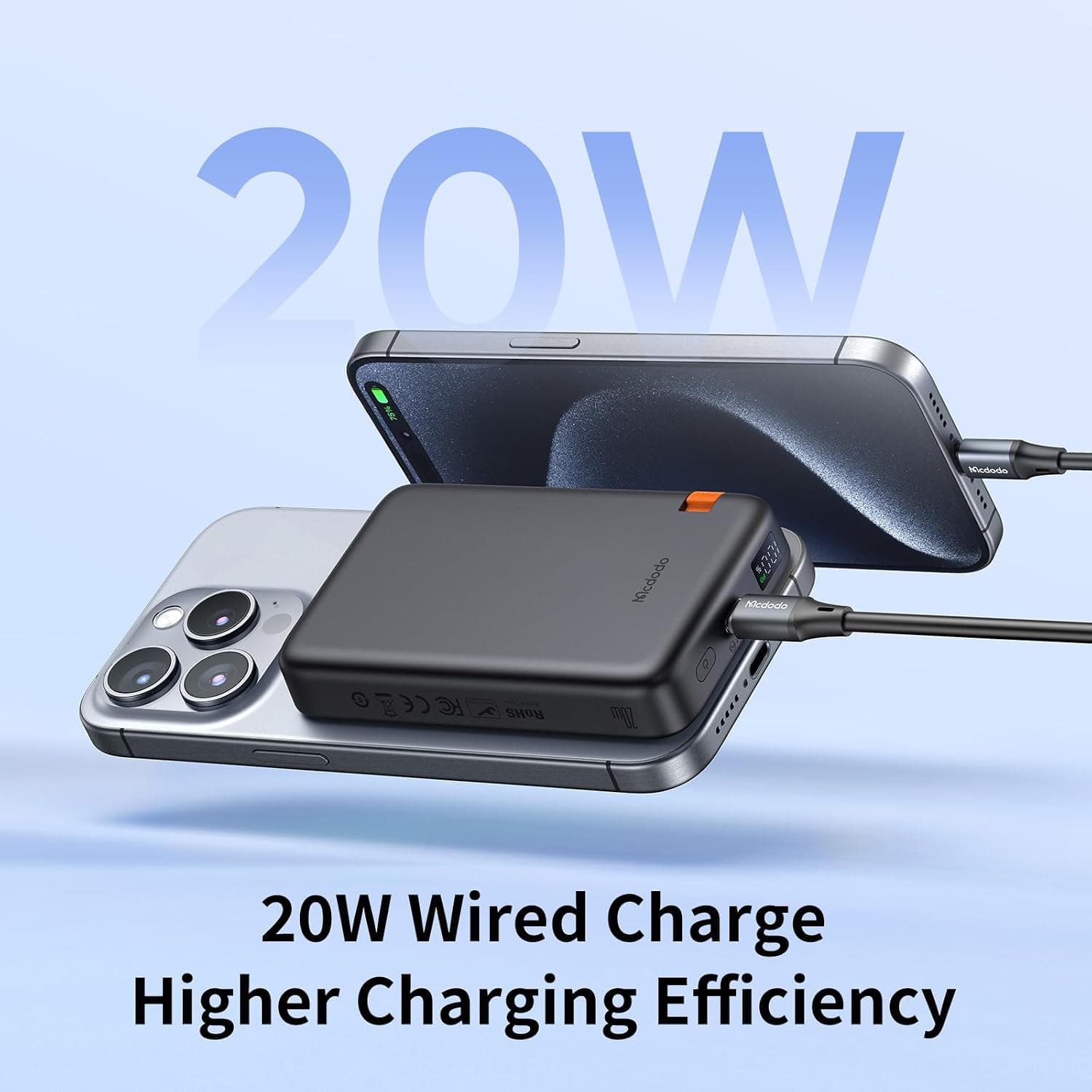 پاوربانک وایرلس و شارژر اپل واچ 10000 مک دودو Mcdodo 2in1 Wireles Power Bank MC-1461 — تصویر ۳