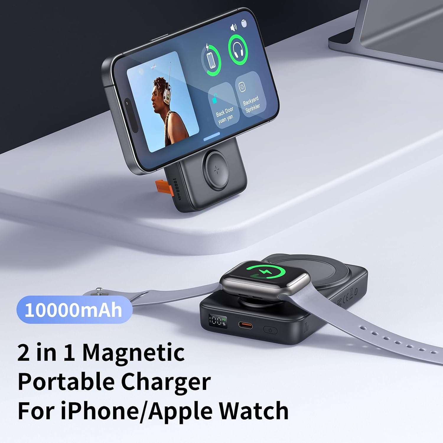 پاوربانک وایرلس و شارژر اپل واچ 10000 مک دودو Mcdodo 2in1 Wireles Power Bank MC-1461 — تصویر ۵