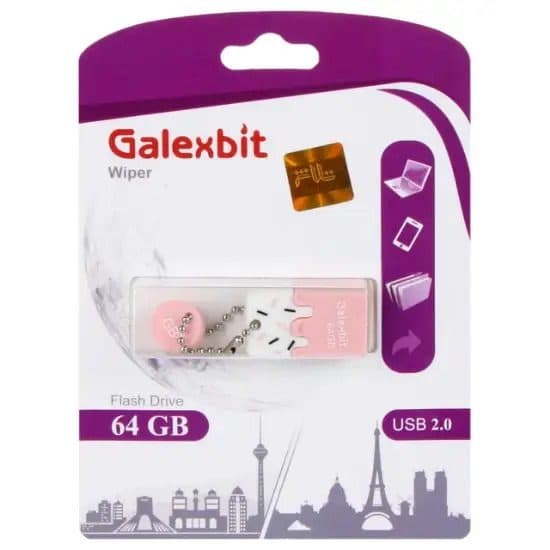 فلش مموری گلکسبیت مدل Wiper ظرفیت 64 گیگابایت ا Galexbit Wiper 64GB USB 2.0 Flash Memory کد 6398-7572