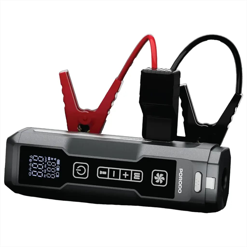 جامپ استارتر،پمپ باد و جارو شارژی پرودو Porodo Ignatov Jump Starter & Air Pump with Handheld Vacuum PDJS41 — تصویر ۱۱