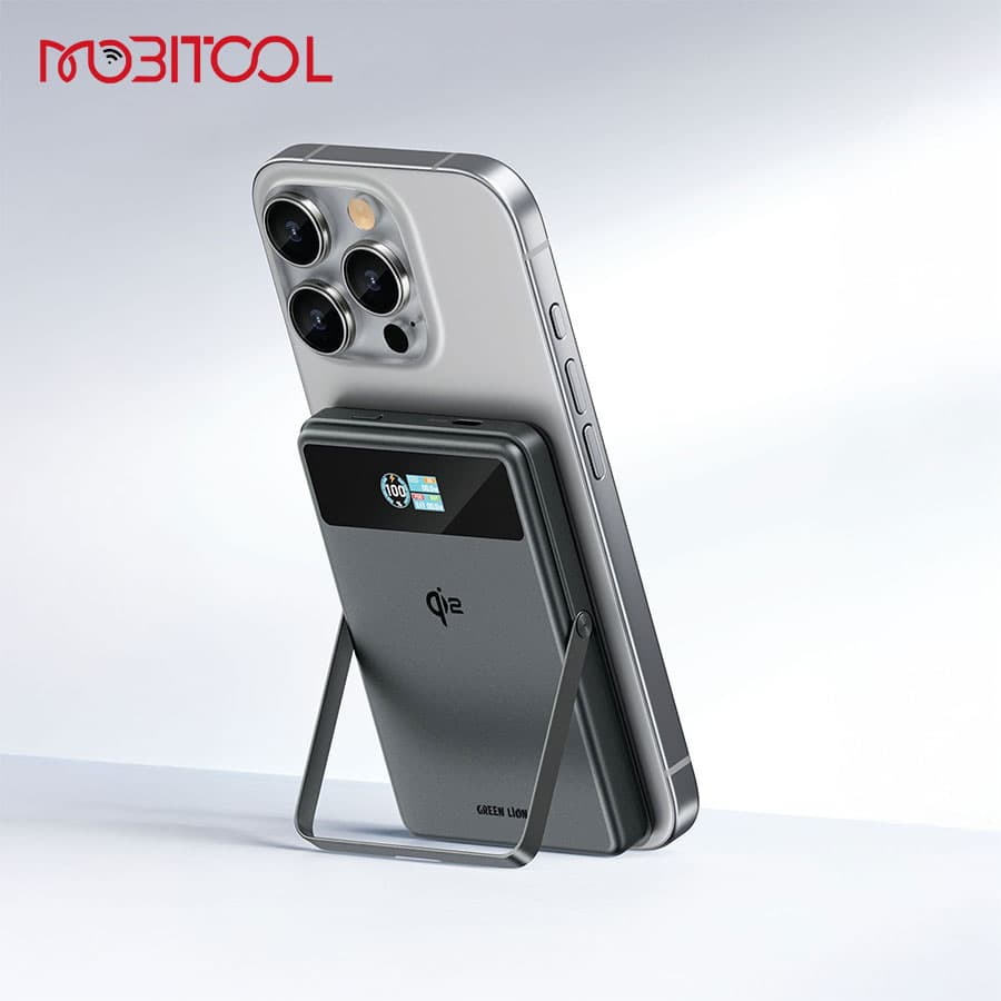 پاوربانک وایرلس 10000 گرین لاین Green Lion Vista 10000mAh Magnetic Power Bank — تصویر ۳