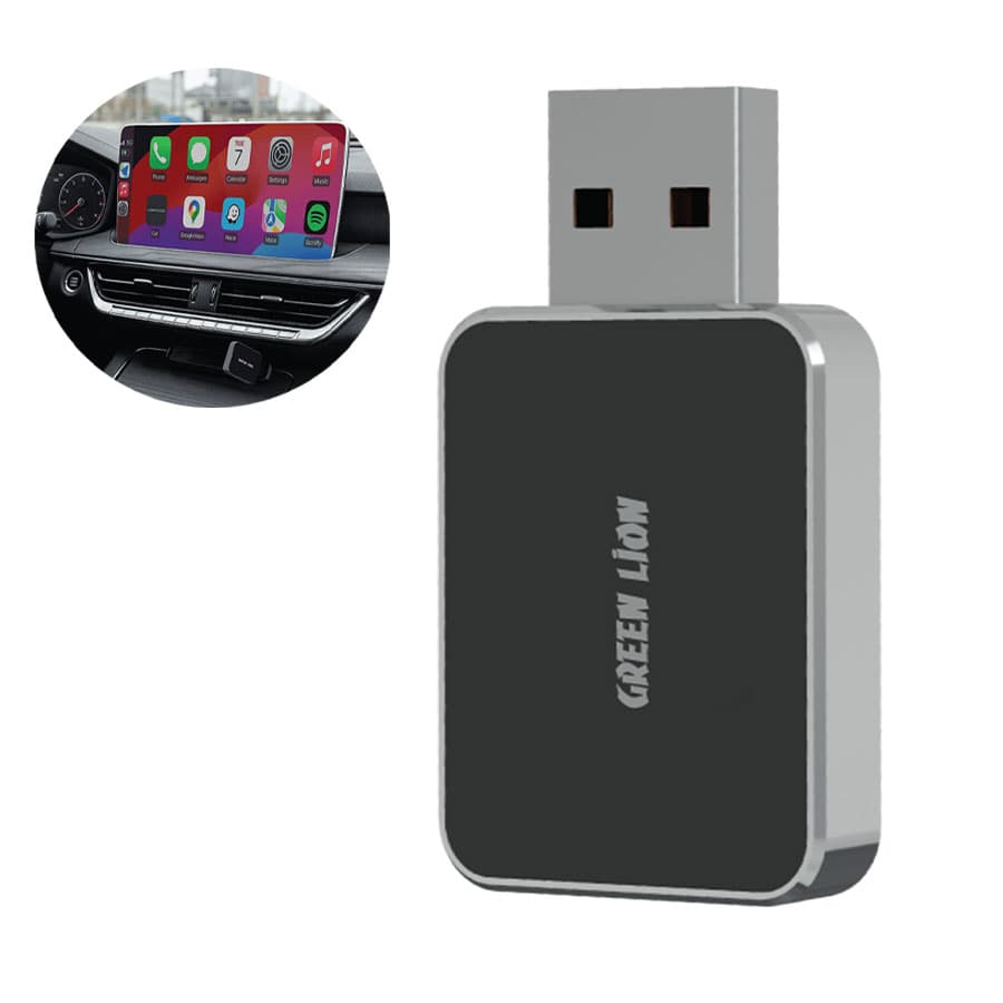 دانگل وایرلس کارپلی و اندروید اتو گرین لاین Green Lion Mini Wireless Adapter CarPlay & Android Auto — تصویر ۲