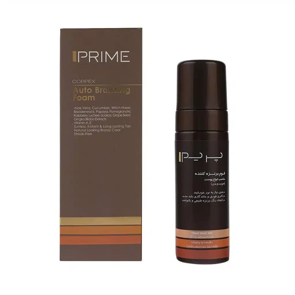 فوم برنزهکننده پریم ۱۵۰ میلیلیتر | Prim Tanning Foam 150 ml