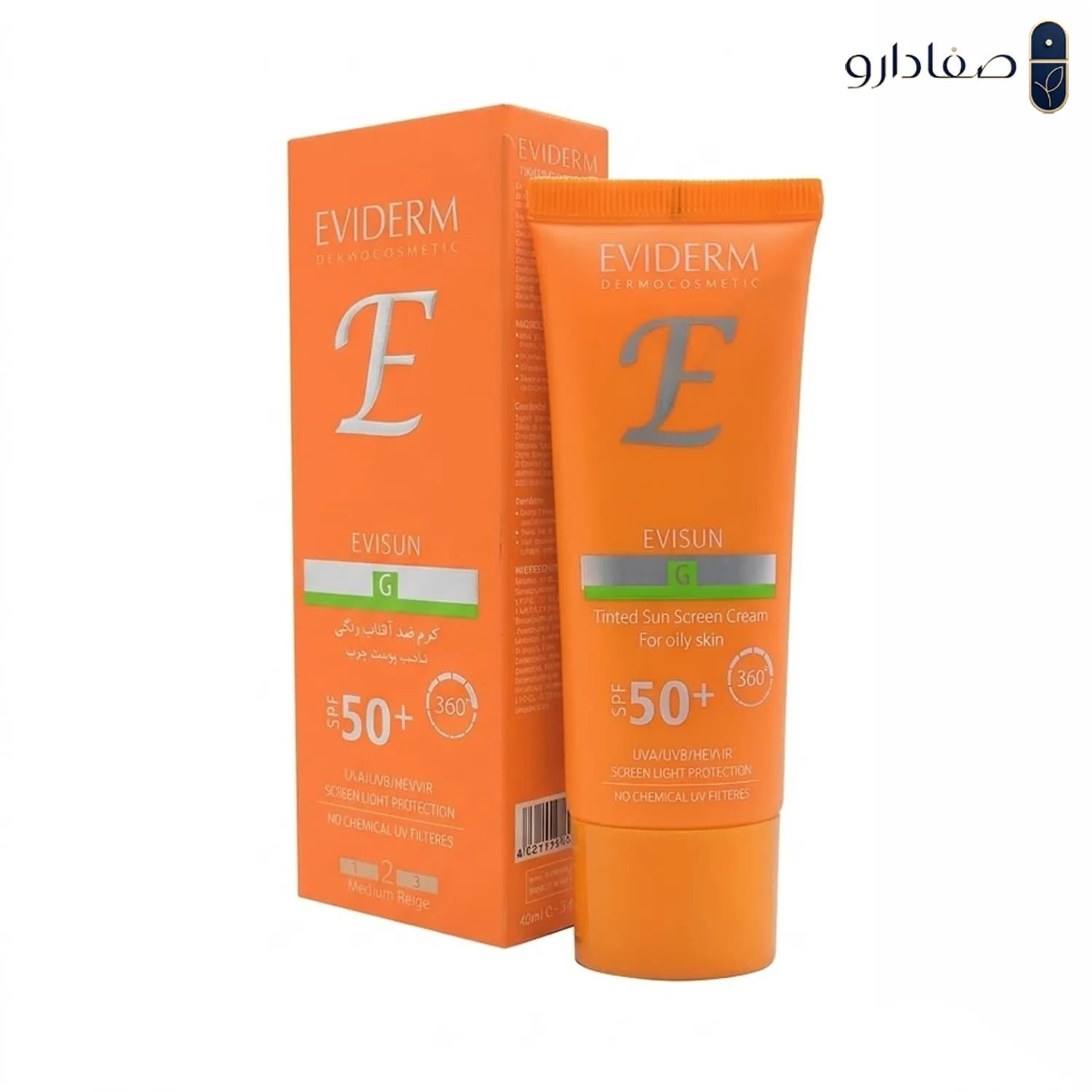 کرم ضد آفتاب رنگی اویدرم SPF50 مدل اوی سان مناسب پوست های چرب 40 میلی لیتر | EVIDERM Evisun Tinted Sunscreen SPF50 For Oily Skin 40ml