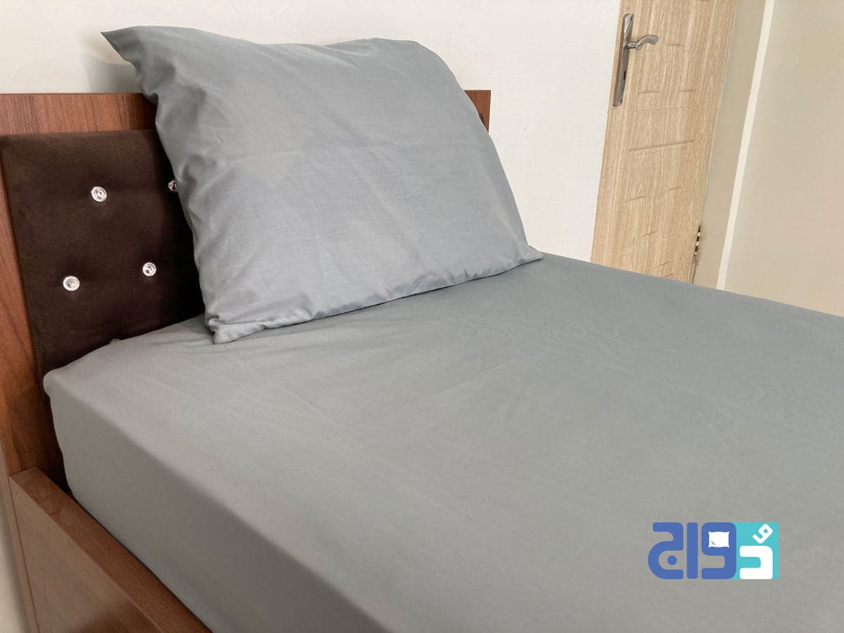 روتختی کشدار تشک 120 تک رنگ ( طوسی) کد 140105051 — تصویر ۳