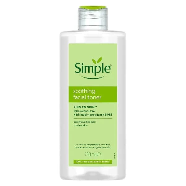 تونر تسکین دهنده سیمپل مدل SOOTHING حجم 200 میل