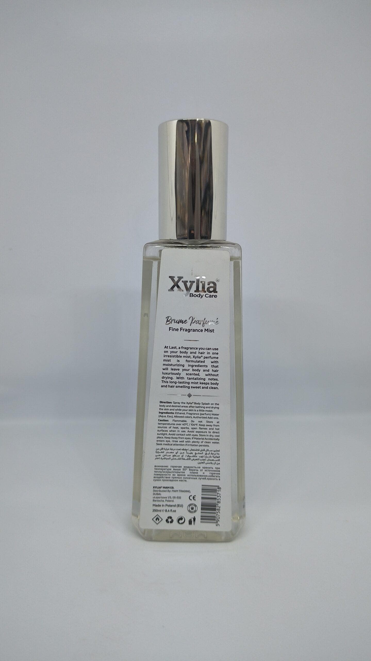 میست بدن و مو مردانه XYLIA مدل SILVER BULLETحجم 250 میل — تصویر ۳