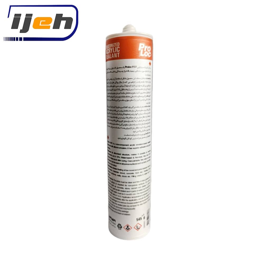 چسب درزگیر اکریلیک سیلیکونی سفید پرولاک Proloc Siliconized Acrylic Sealant 545gr – P.37 — تصویر ۳