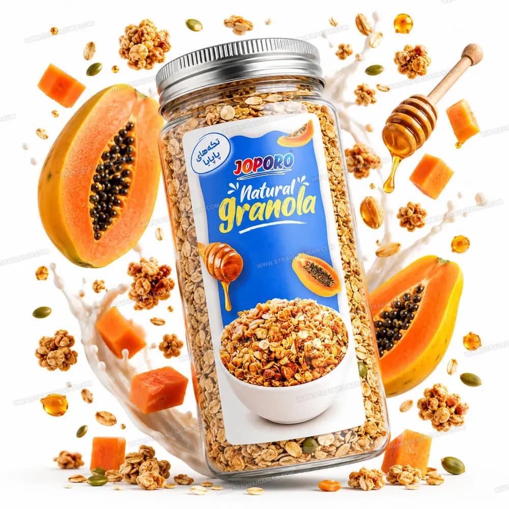 گرانولا رژیمی و بدون شکر با طعم پاپایا 300 گرمی جوپرو با بهترین قیمت + خرید آنلاین