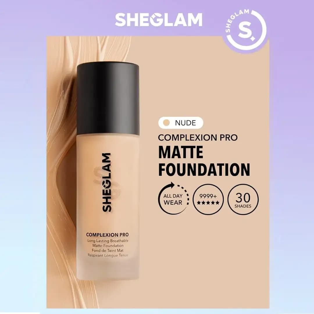 کرم پودر مات شیگلم مدل Complexion Pro رنگ Nude — تصویر ۷