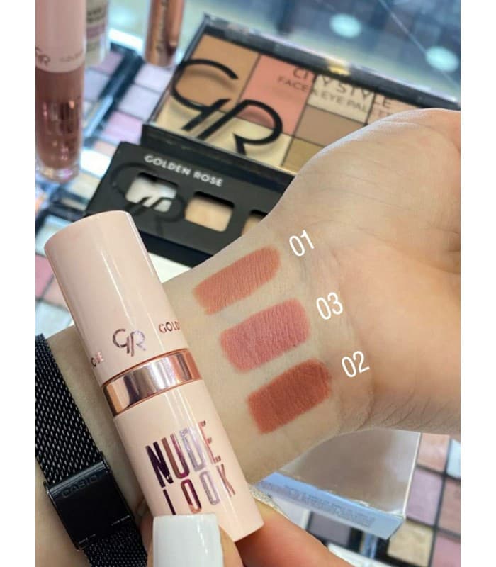 رژ لب جامد گلدن رز مدل نود لوک | Golden Rose Nude Look Perfect Matte Lipstick — تصویر ۷