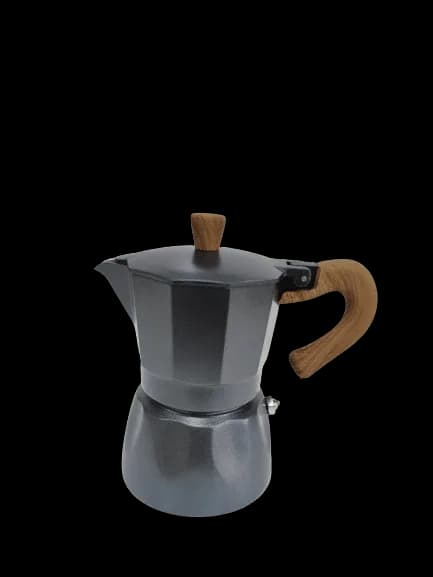 قهوه جوش(موکا) سه کاپ طرح دسته چوبی — تصویر ۲