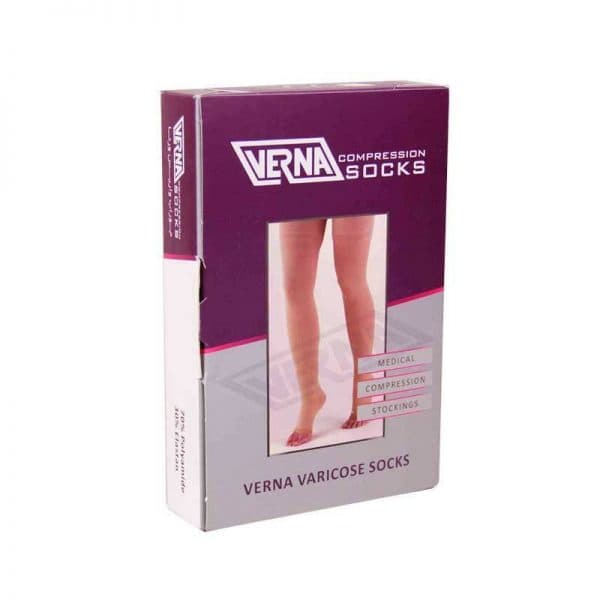 جوراب واریس سیلیکونی ورنا مدل BG بدون کفه بالای ران Verna — تصویر ۵