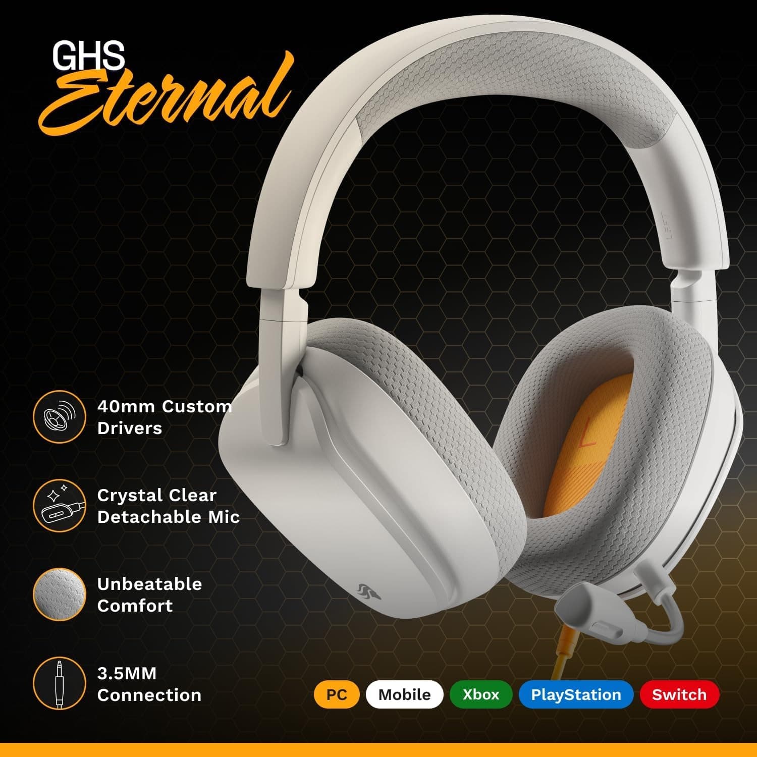 هدست GLORIOUS GHS Eternal – Stereo White — تصویر ۱۱