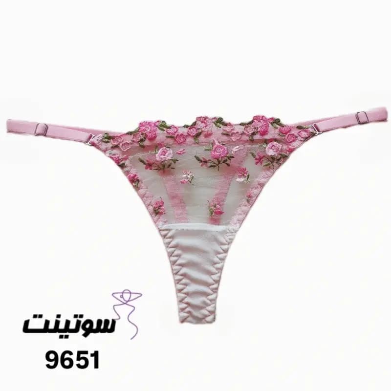 ست شورت و سوتین توری فانتزی گلدار هانیس 9651 — تصویر ۷