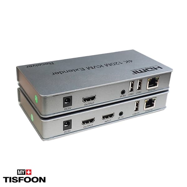 توسعه دهنده KVM HDMI روی کابل شبکه ۱۲۰ متر کی نت مدل K-EXKHD120 — تصویر ۲