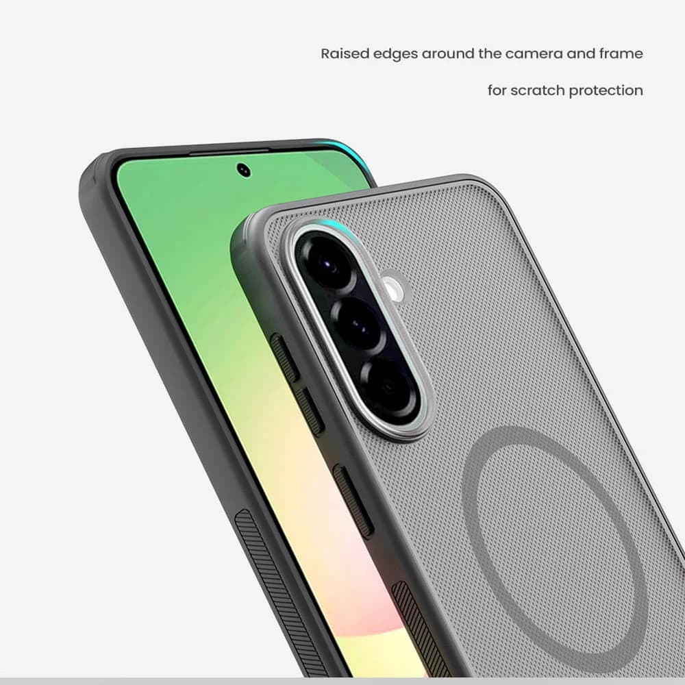 قاب ضدضربه دودی مگنتی Galaxy A57 مارک نیلکین مدل Super Frosted Shield Pro Clear Magnetic — تصویر ۶